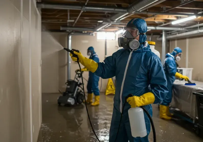 Basement Sanitization and Antimicrobial Treatment process in Brainerd, MN